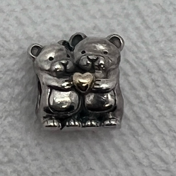 Pandora Bear Hug Charm with 14k Gold Heart - Picture 3 of 7